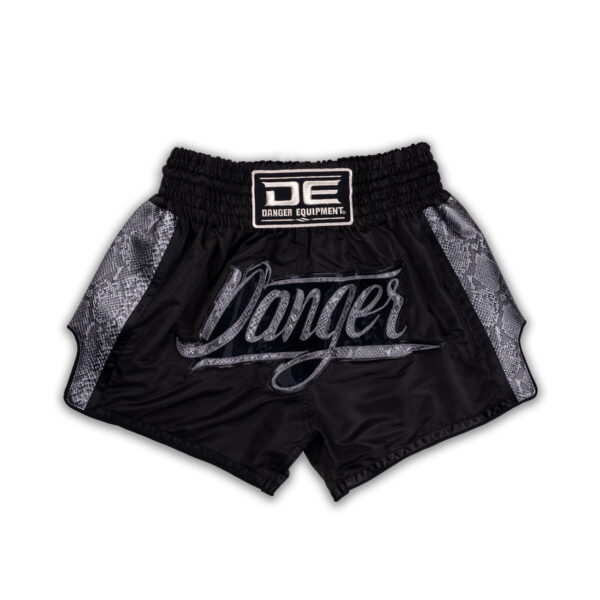 DANGER - Wild Line Muay Thai Shorts Black/Silver