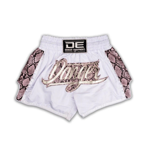 DANGER - Wild Line Muay Thai Shorts White/Pink