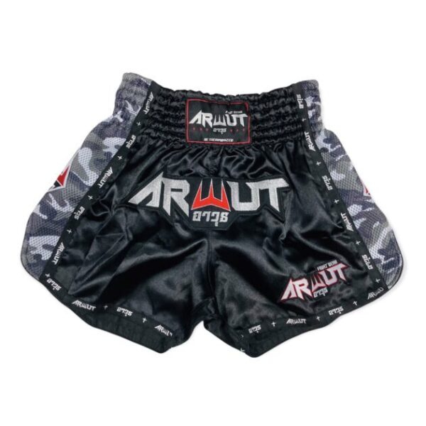 ARWUT - Camo Edition Muay Thai Shorts Black/Green