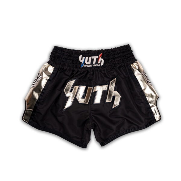 YUTH - Hologram Muay Thai Shorts Black/Gold