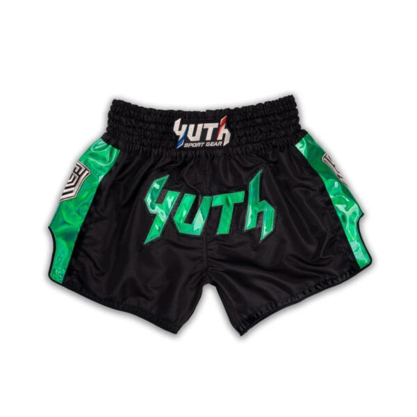 YUTH - Hologram Muay Thai Shorts Black/Green