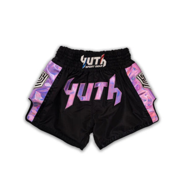 YUTH - Hologram Muay Thai Shorts Black/Purple